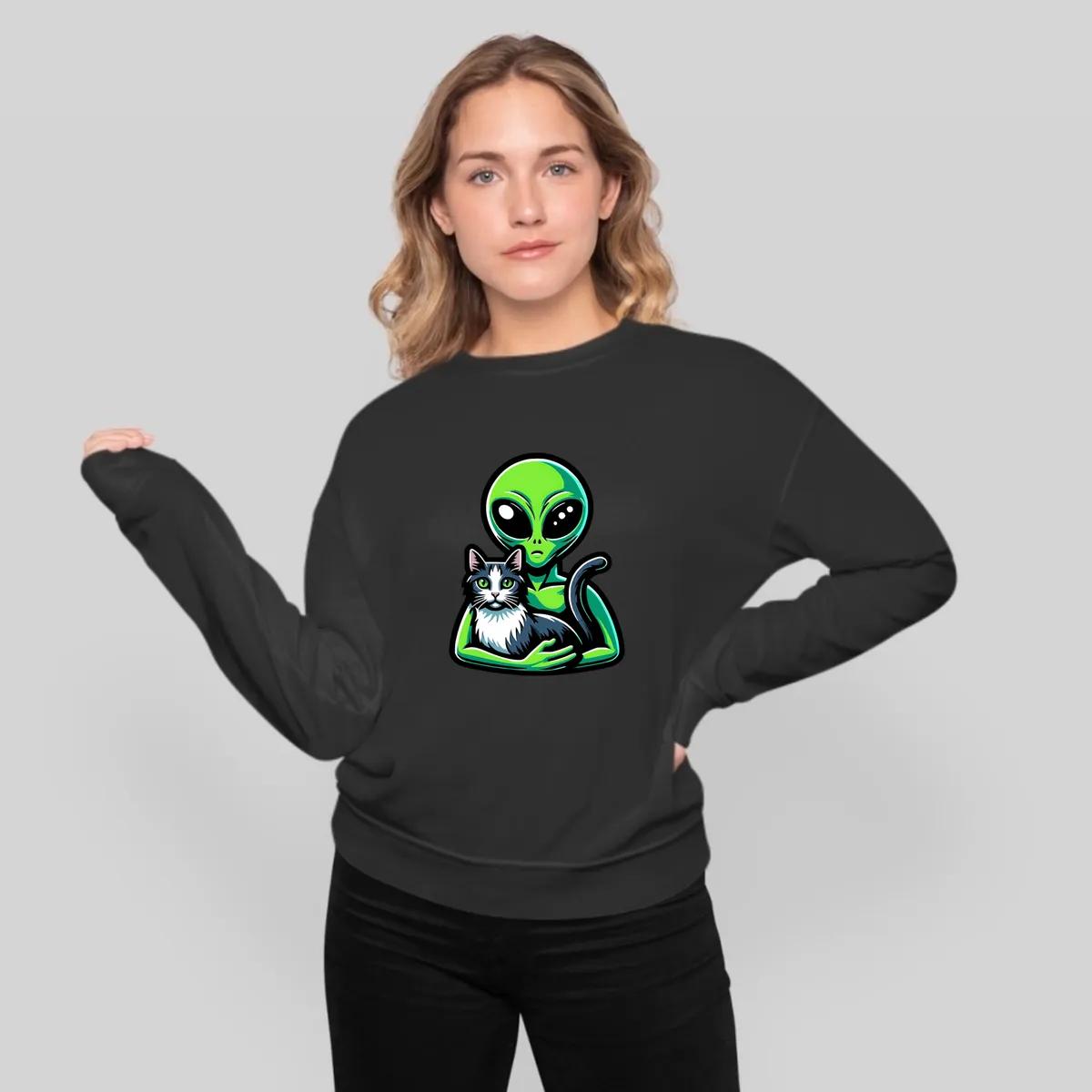 Alien And Grey Cat