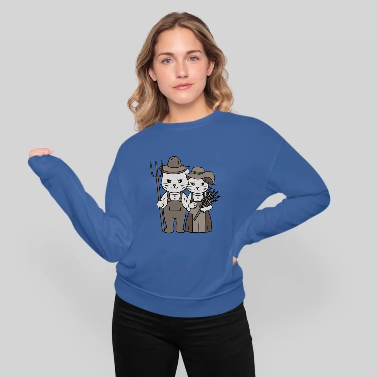 Farmer Cats With Pitchfork