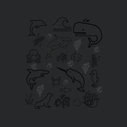 Vintage 90s Tattoo Sea Animal