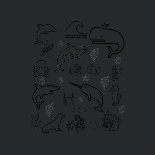 Vintage 90s Tattoo Sea Animal
