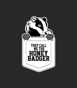 Funny Honey Badger Pocket