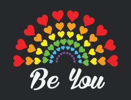 Lgbtq Be You Rainbow Heart