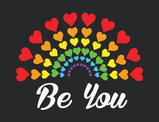 Lgbtq Be You Rainbow Heart