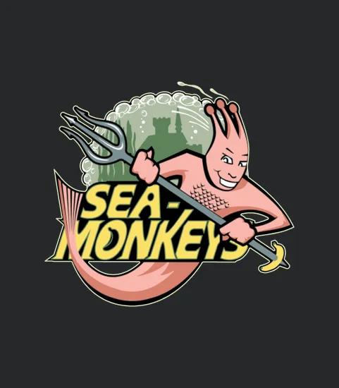 Sea Monkeys Sports Logo Funny