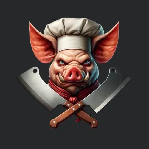 Chef Pig With Cleavers