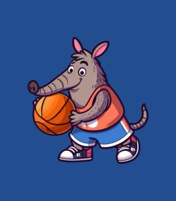 Aardvark Playing Basketball