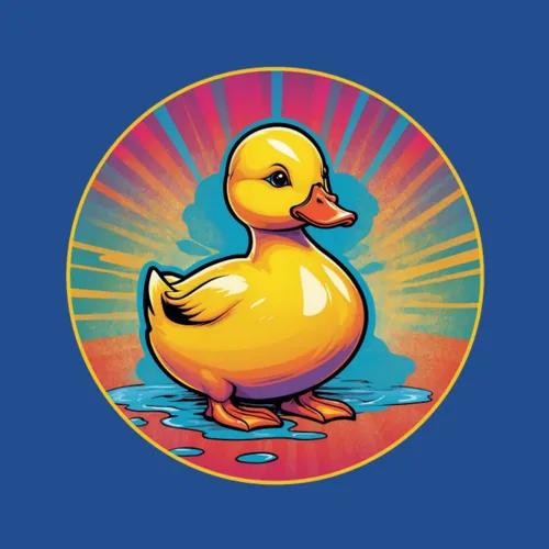 Pop Art Rubber Bath Duck