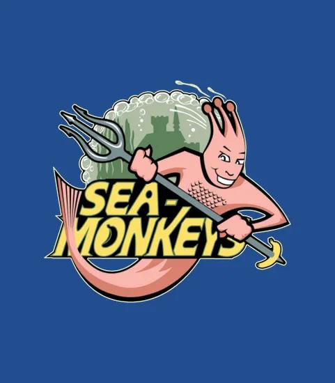 Sea Monkeys Sports Logo Funny