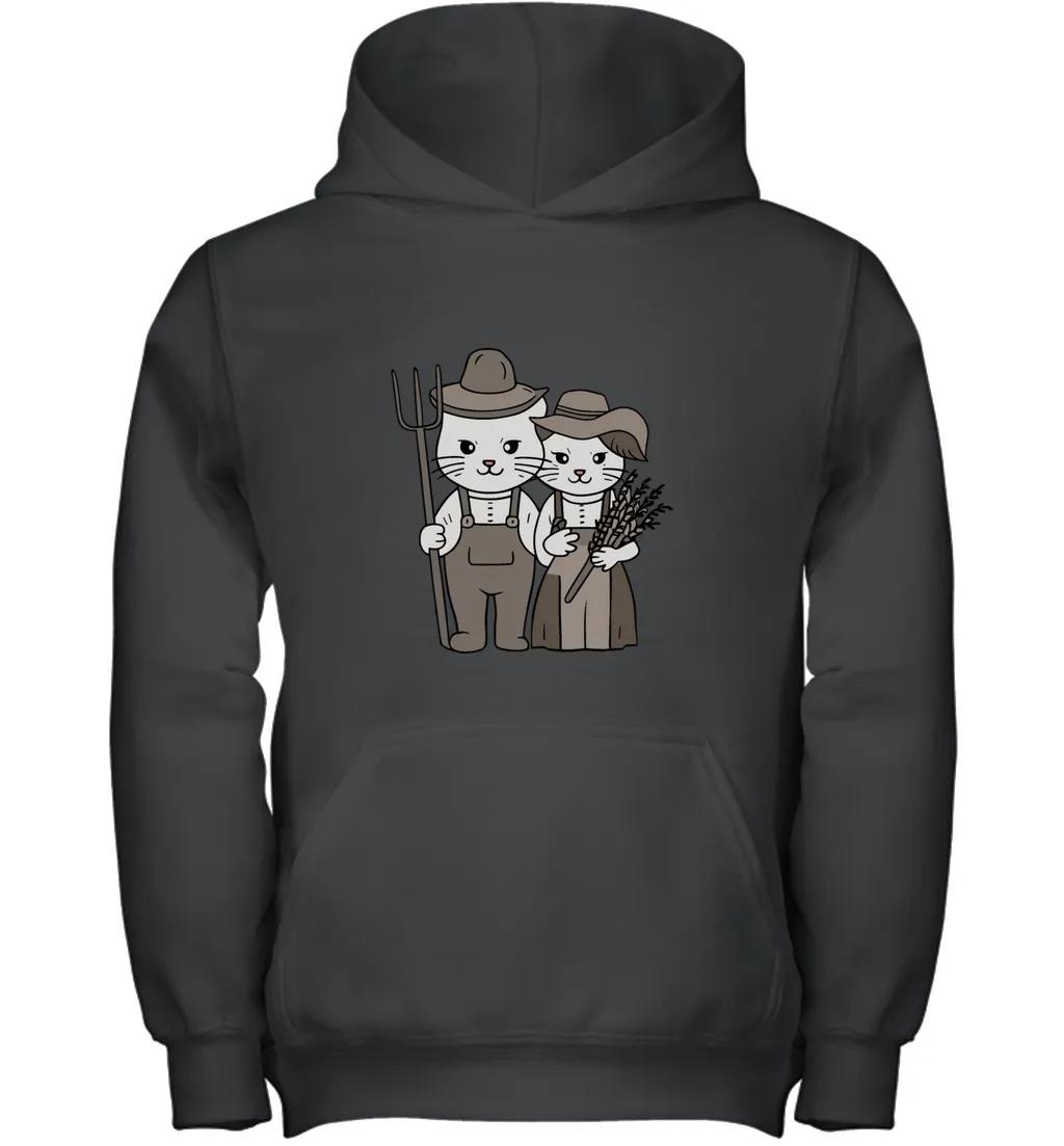 Farmer Cats With Pitchfork