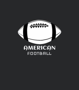 American Football Ball Black