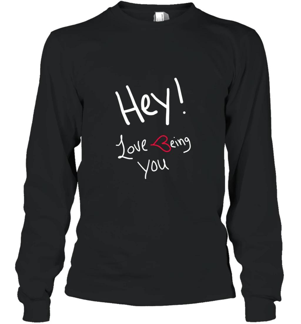 Love Being You White Writing