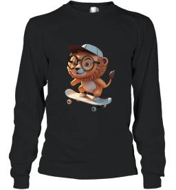 Skater Lion On Skateboard