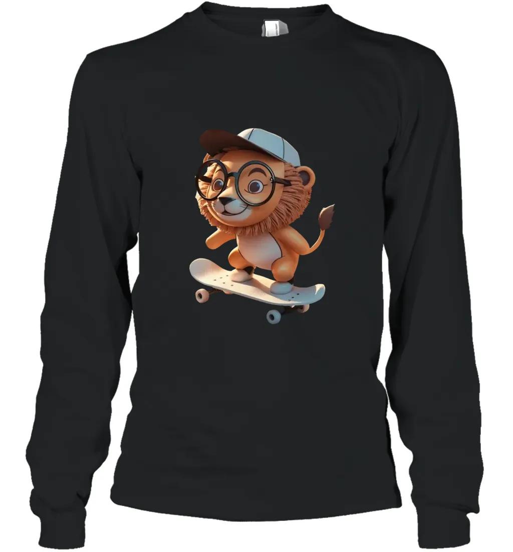Skater Lion On Skateboard