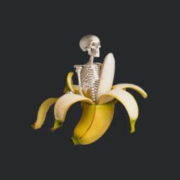 Banana With Skeleton