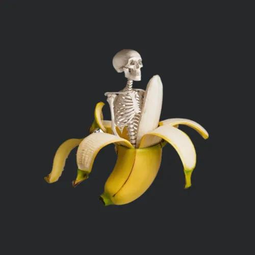 Banana With Skeleton