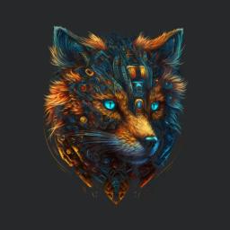 Robot Blue Animal Fantasy