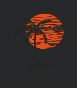 Sunset With Tree Of Palm