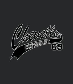 69 Chevelle White Outline