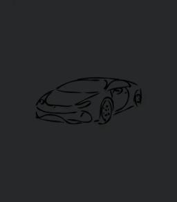 Sports Car Sketch Black