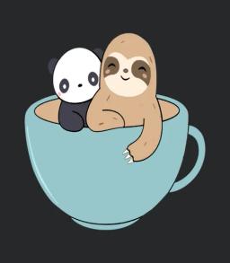 Kawaii Cute Panda And Sloth