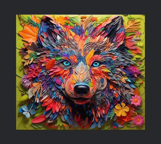 Tumbler 3d Wolf Wrap