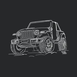 Jeep Pendrawing Offroad