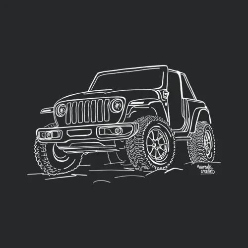 Jeep Pendrawing Offroad