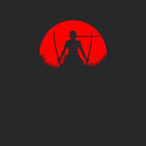 Zoro One Piece Red Moon Anime