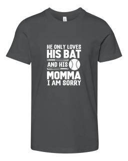Love Bat Momma Baseball Mom