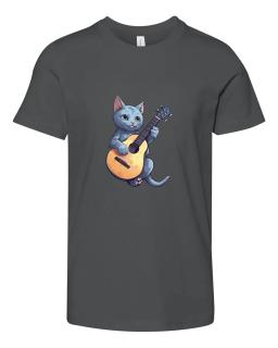Cat Playing Music On Guitar