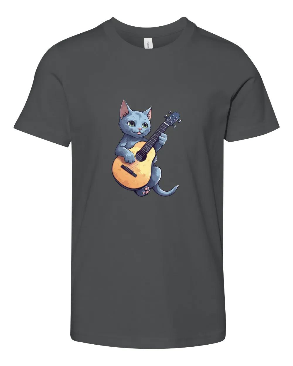 Cat Playing Music On Guitar