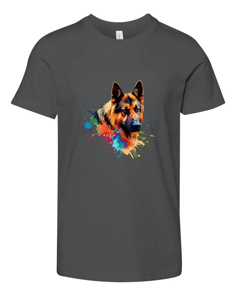 German Shepherd Paint Splash Art