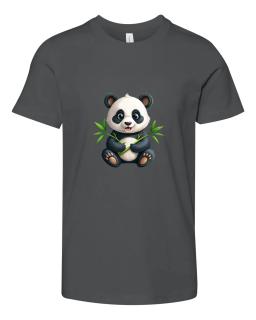 Cute Panda Sitting And Eating Bamboo
