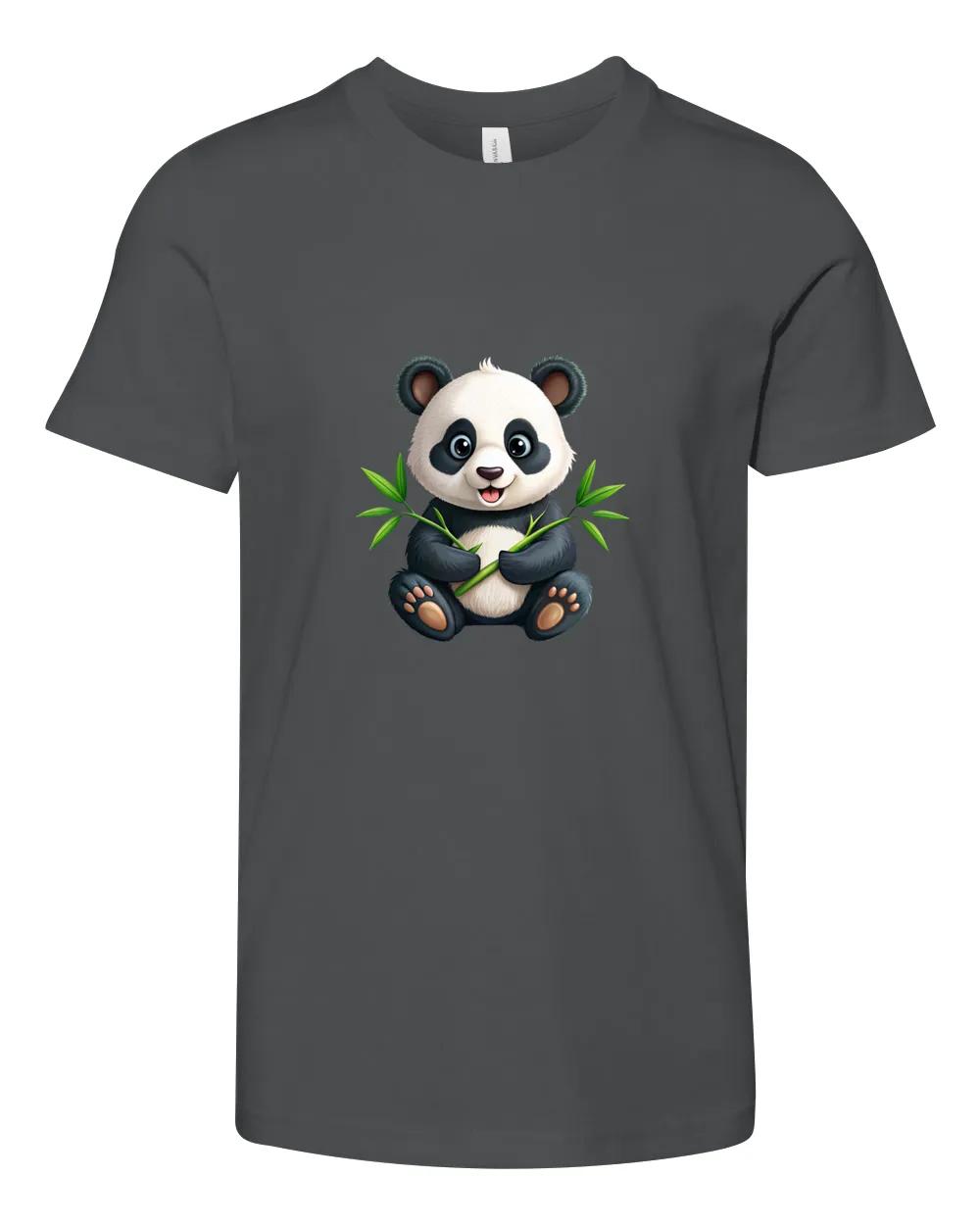 Cute Panda Sitting And Eating Bamboo