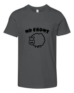 No Front Angry Sheep Black Print