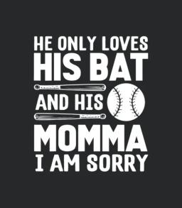 Love Bat Momma Baseball Mom