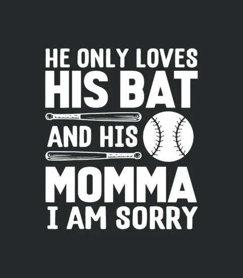 Love Bat Momma Baseball Mom