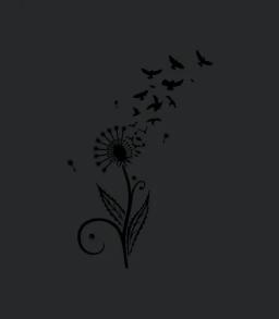 Dandelion With Flying Birds