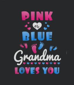 Pink Blue Grandma Love You