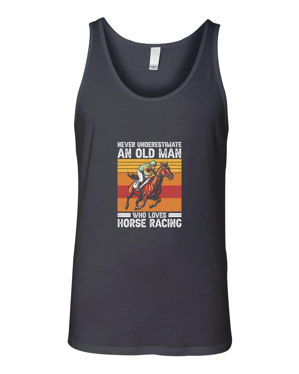 Horse Racing Lover Old Man