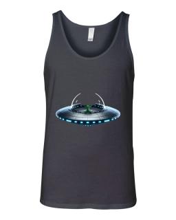 Green Alien In Spaceship