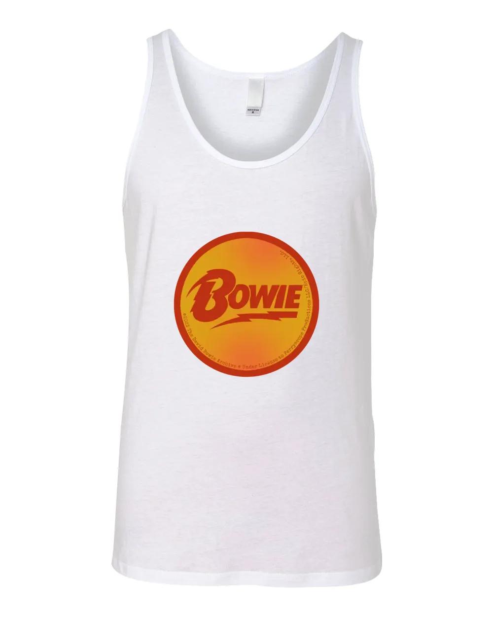 David Bowie Red Lettering With Flash