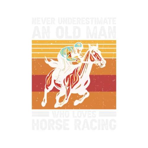 Horse Racing Lover Old Man