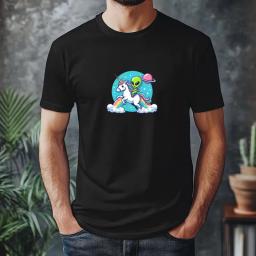 Alien Riding Unicorn