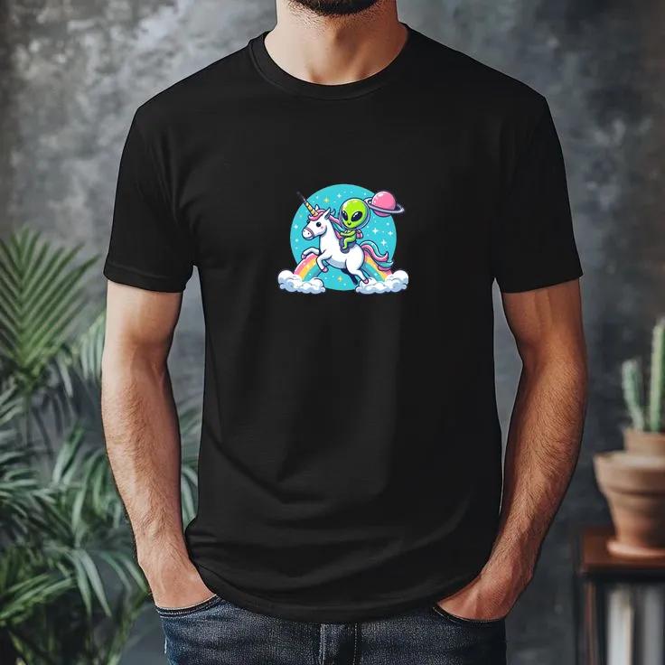 Alien Riding Unicorn