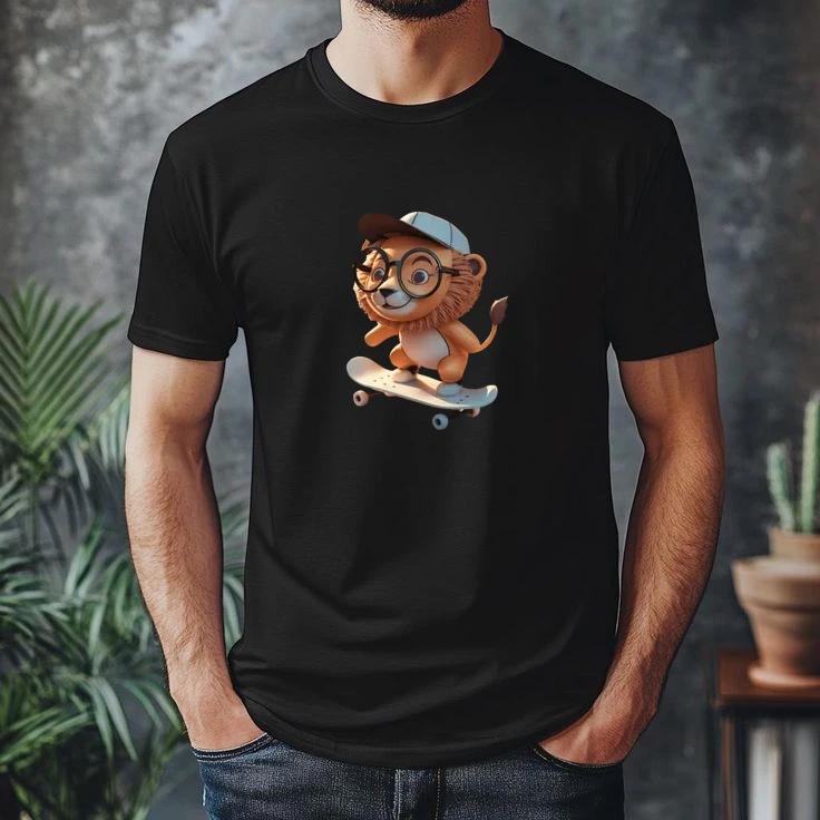 Skater Lion On Skateboard