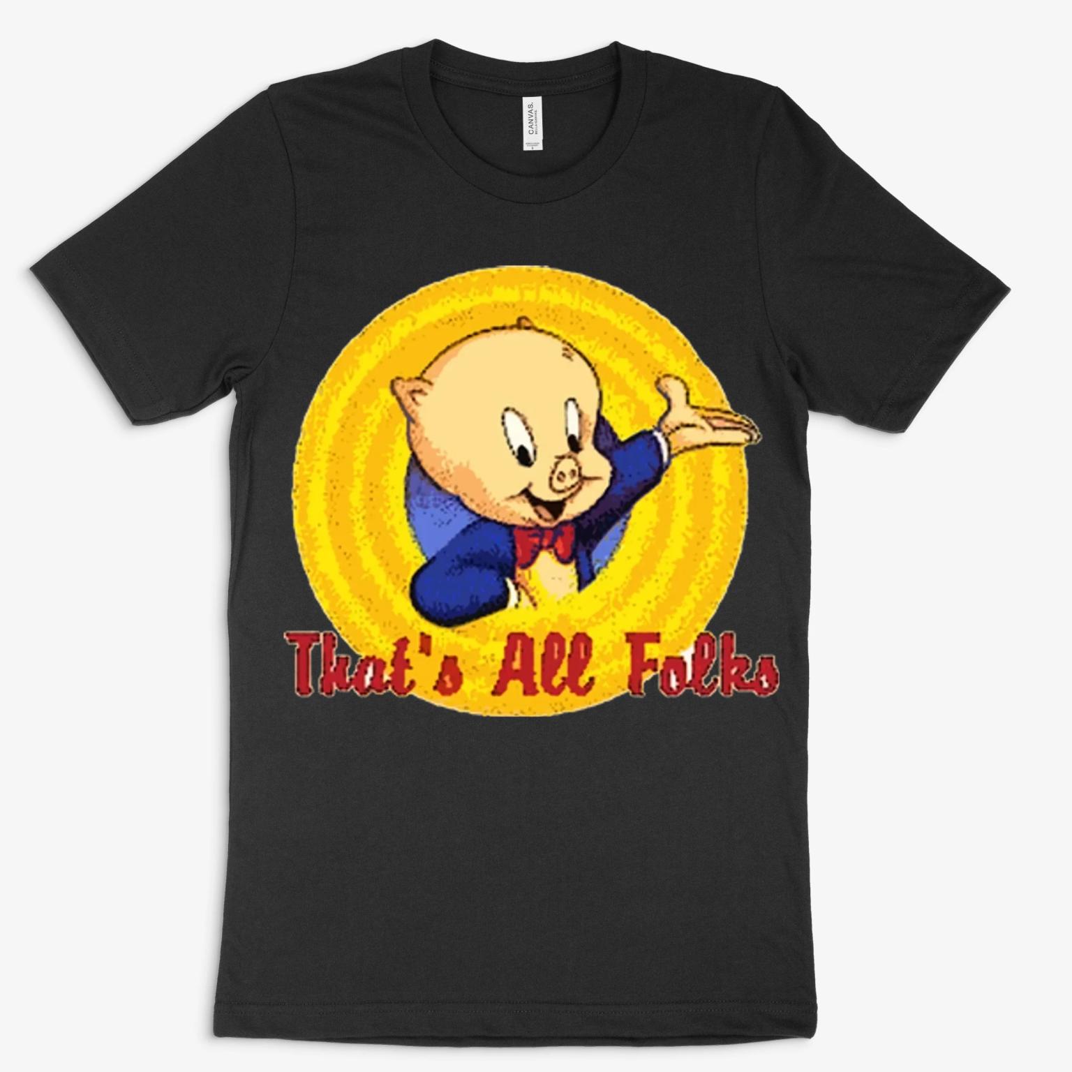 Porky Pig Thats All Folks Retro
