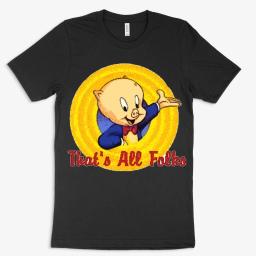Porky Pig Thats All Folks Retro