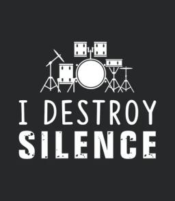 Drum I Destroy Silence Tee