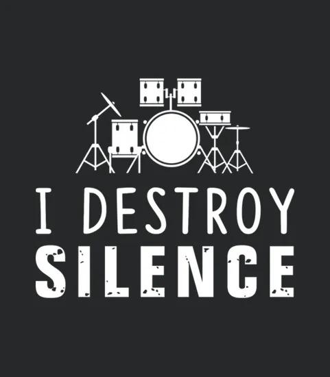 Drum I Destroy Silence Tee